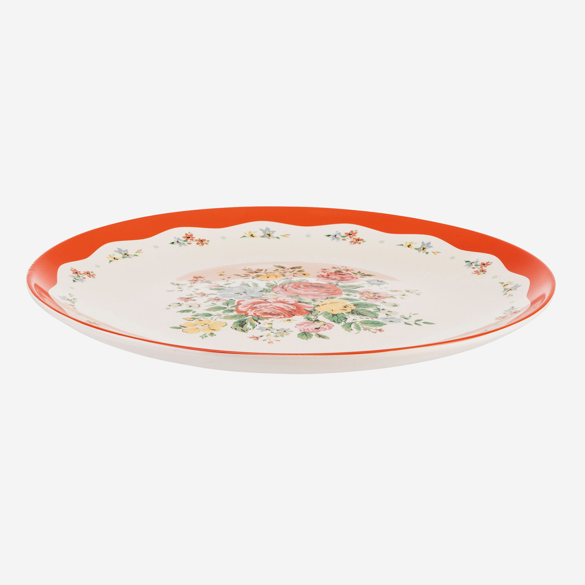 Cath Kidston Feels Like Kırmızı Porselen Yemek Tabağı 27 Cm