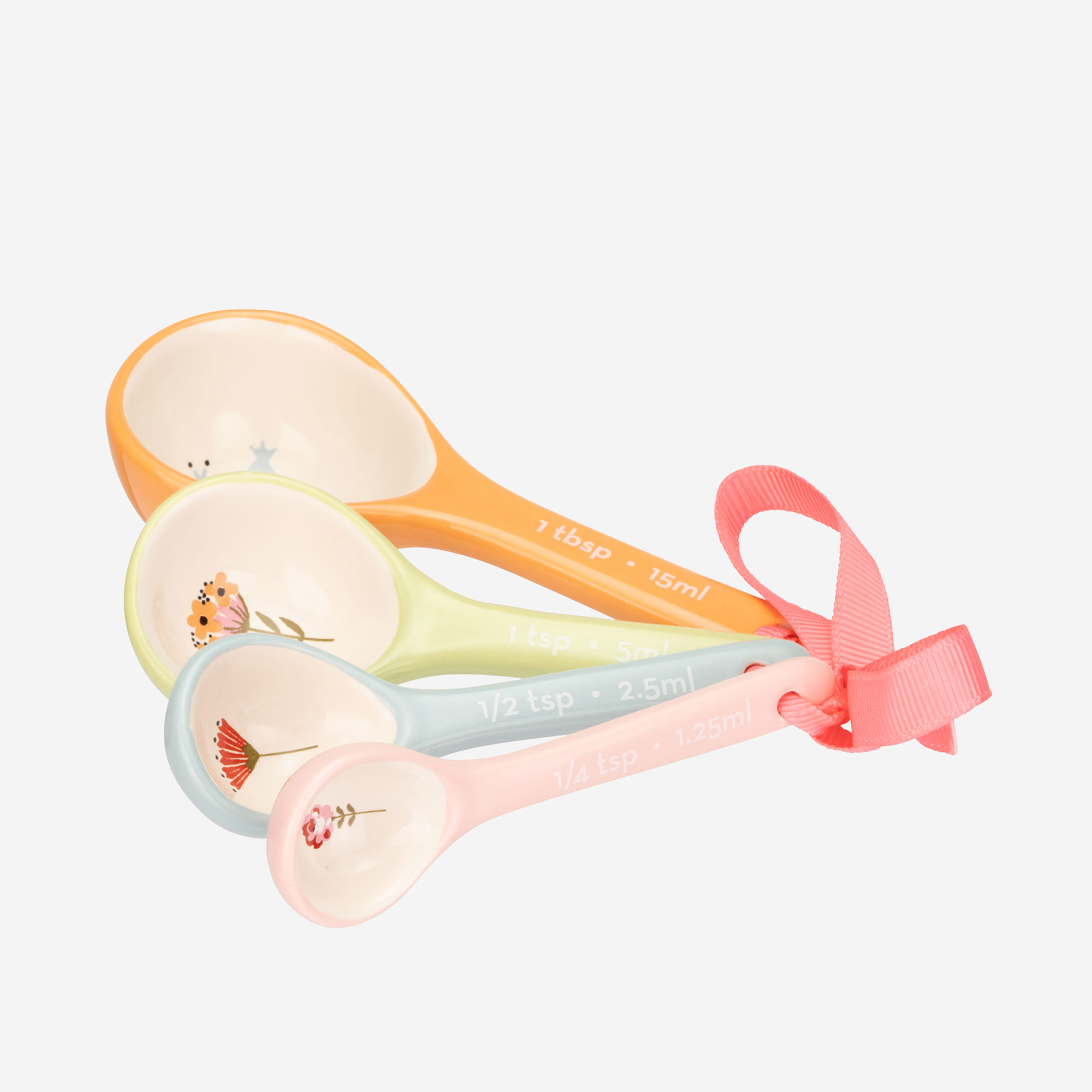 Cath Kidston Painted Table Turuncu Porselen Ölçü Kaşığı Seti 15 Ml