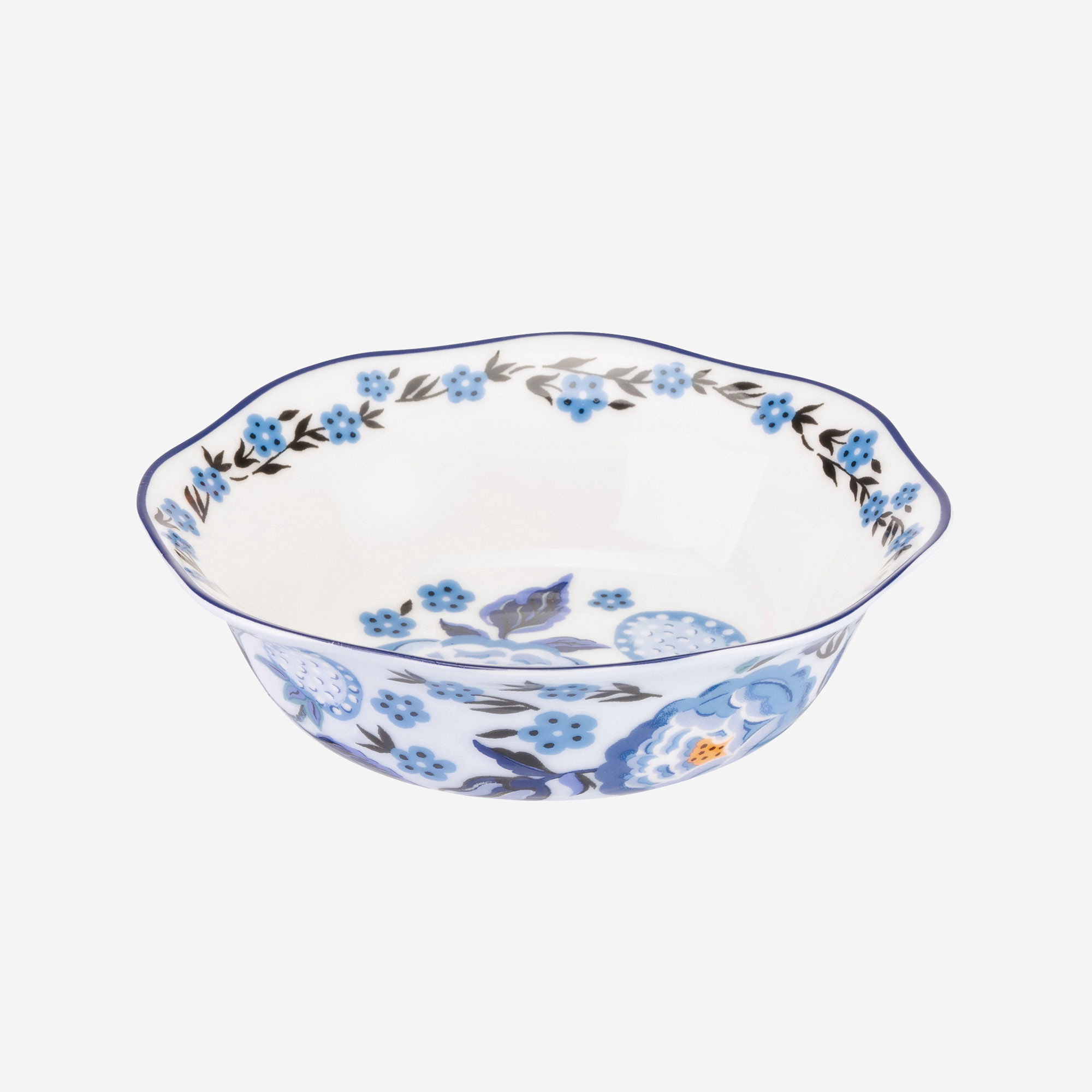 Cath Kidston Strawberry Garden Mavi Porselen Kase 14,5 Cm