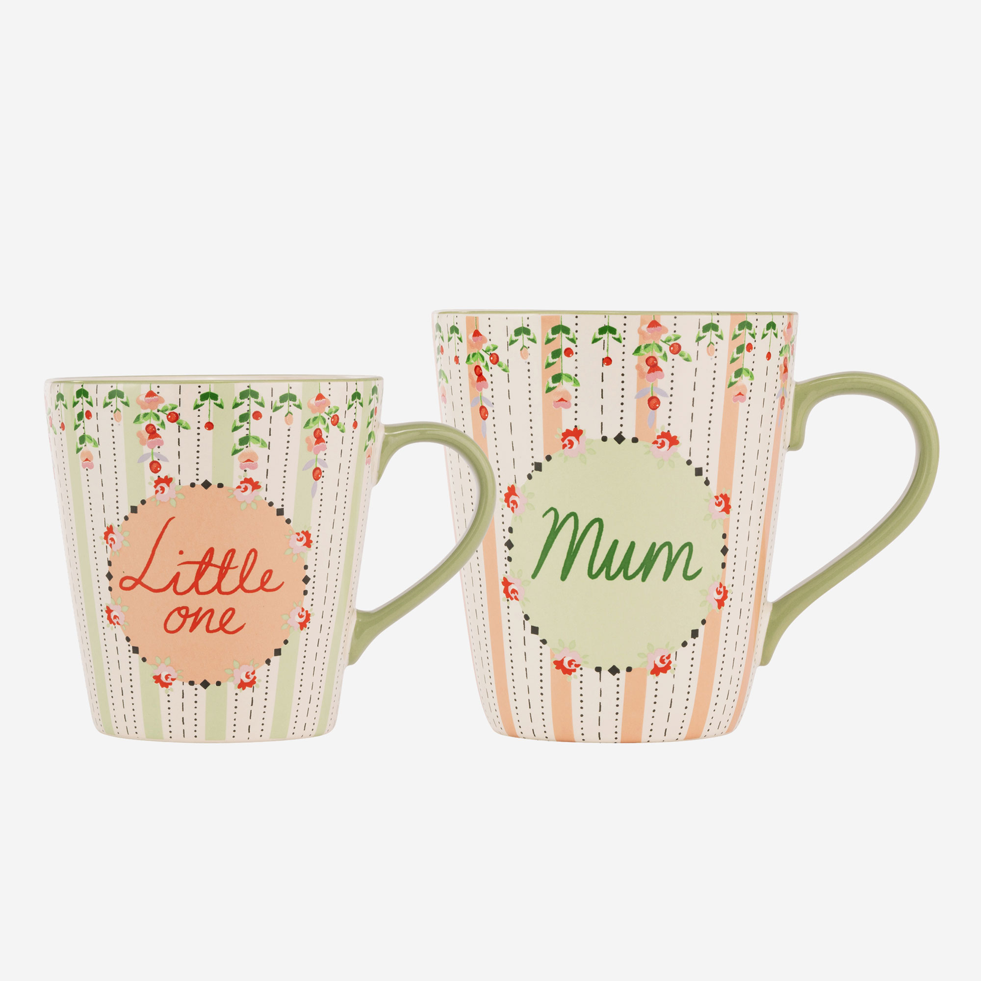 Cath Kidston Spring Birds Yeşil Porselen Kupa Seti