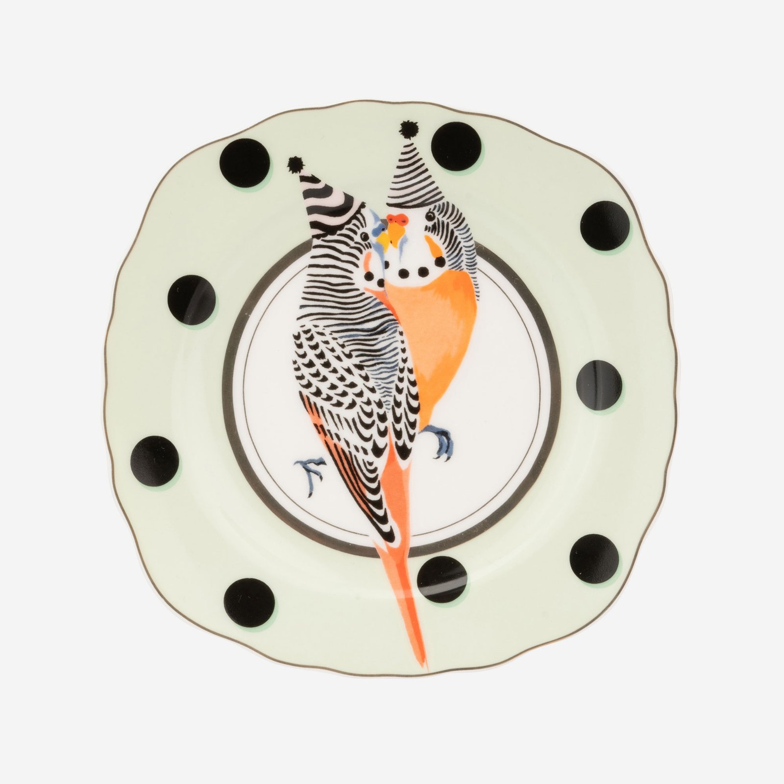 Yvonne Ellen Animals Beyaz Porselen Pasta Tabağı 16 Cm