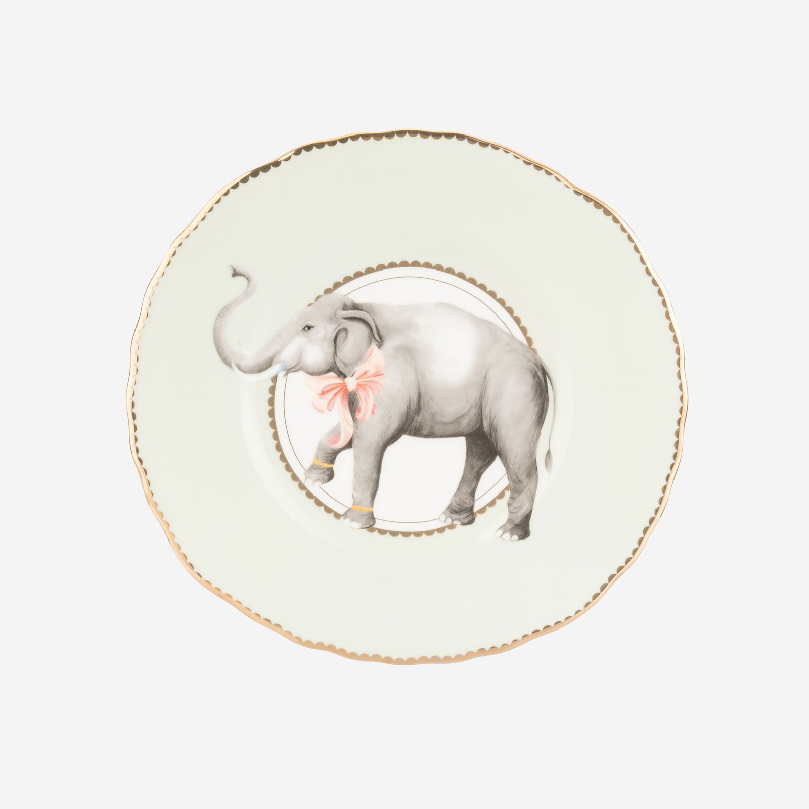 Yvonne Ellen Animals Beyaz Porselen Kahvaltı Tabağı 23 Cm