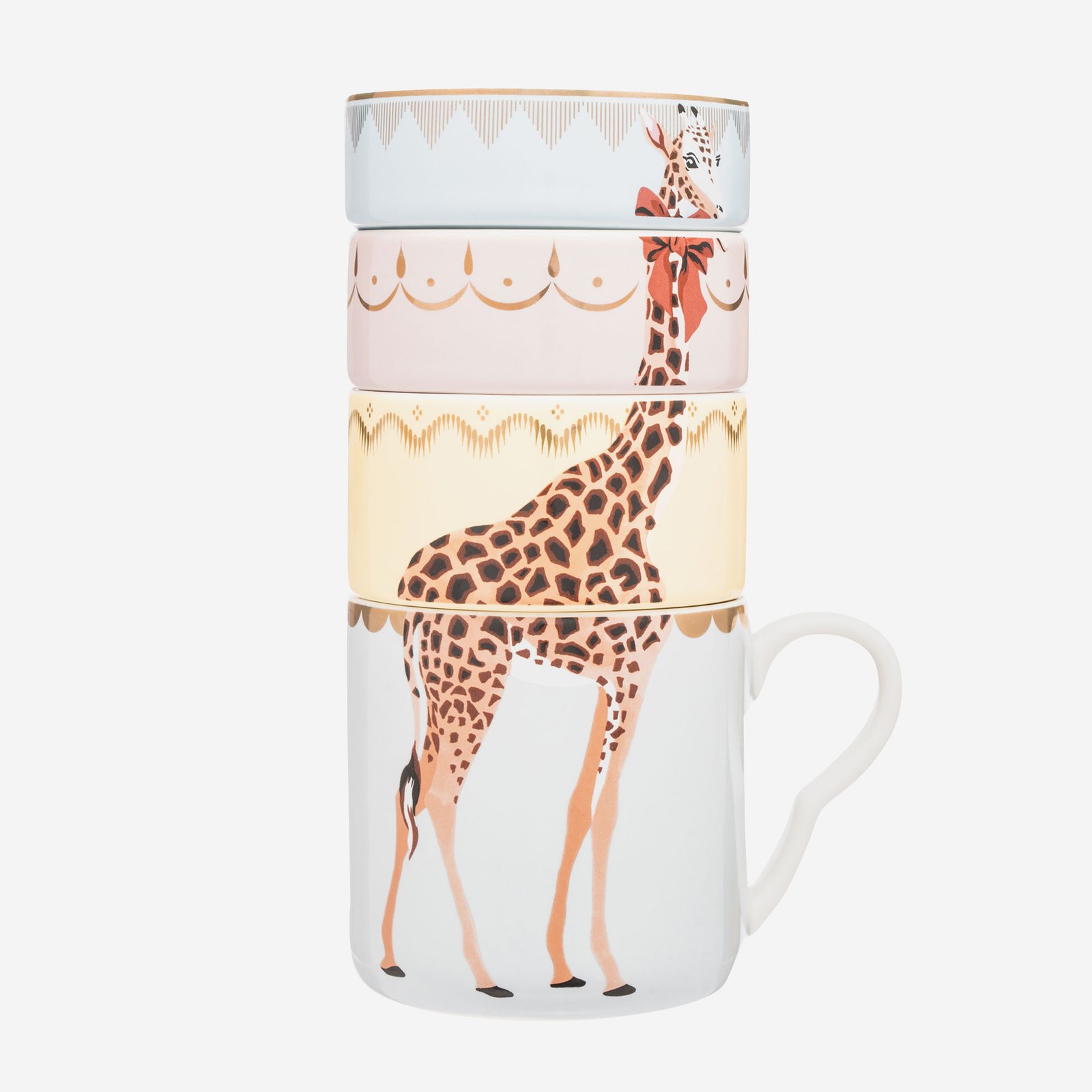 Yvonne Ellen Animals Mavi Stoneware Ölçü Kabı Seti 15 Ml