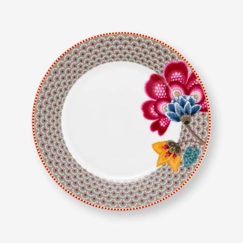 Pip Studio Fantasy Blooming Tales Haki Porselen Kahvaltı Tabağı 21 Cm