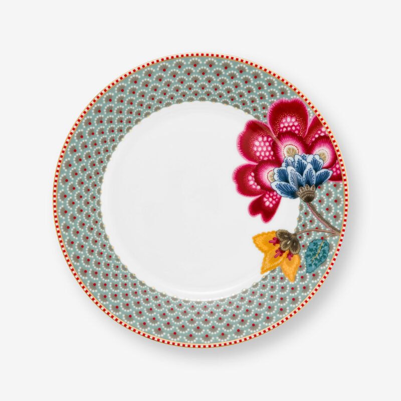 Pip Studio Fantasy Blooming Tales Mavi Porselen Kahvaltı Tabağı 21 Cm