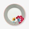 Pip Studio Fantasy Blooming Tales Mavi Porselen Kahvaltı Tabağı 23 Cm