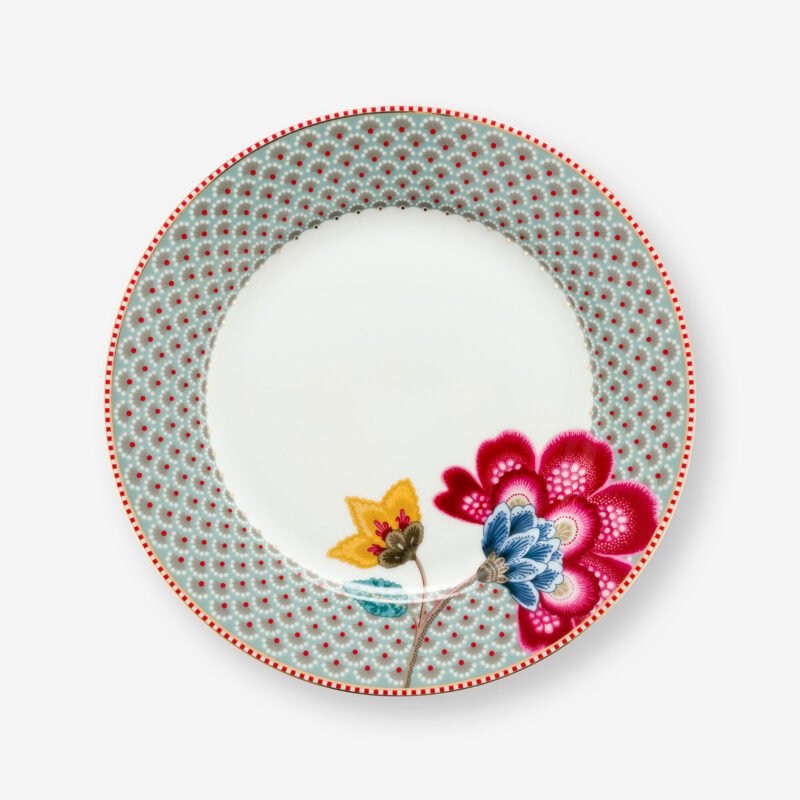 Pip Studio Fantasy Blooming Tales Mavi Porselen Kahvaltı Tabağı 23 Cm