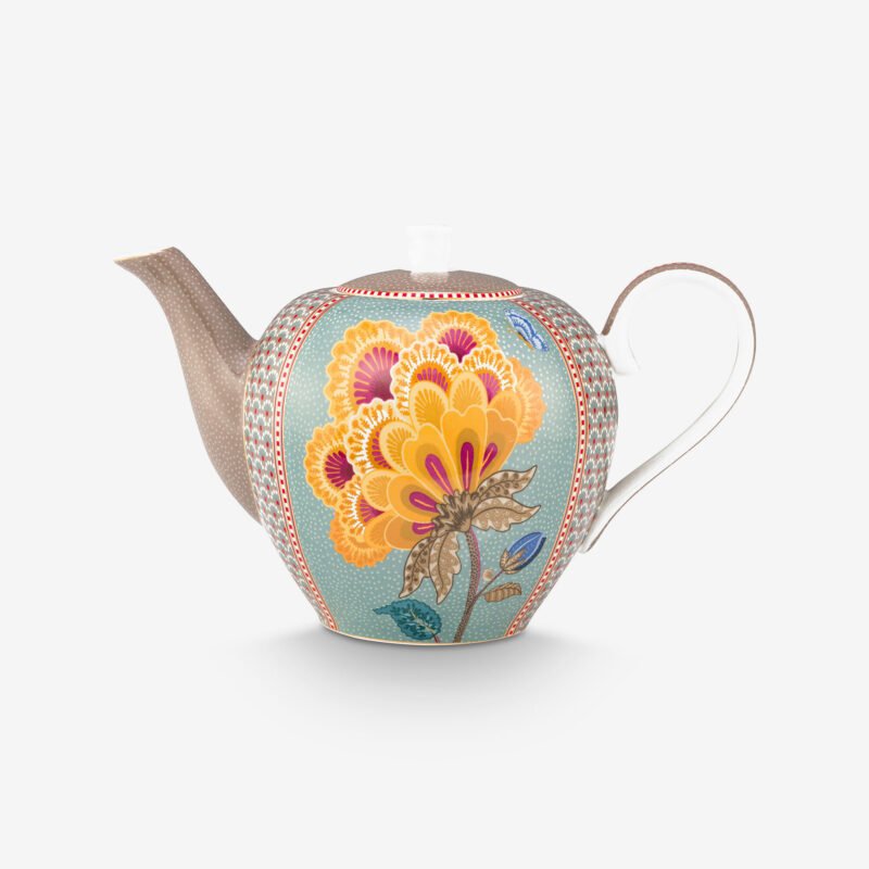Pip Studio Fantasy Blooming Tales Mavi Porselen Demlik 1600 Ml