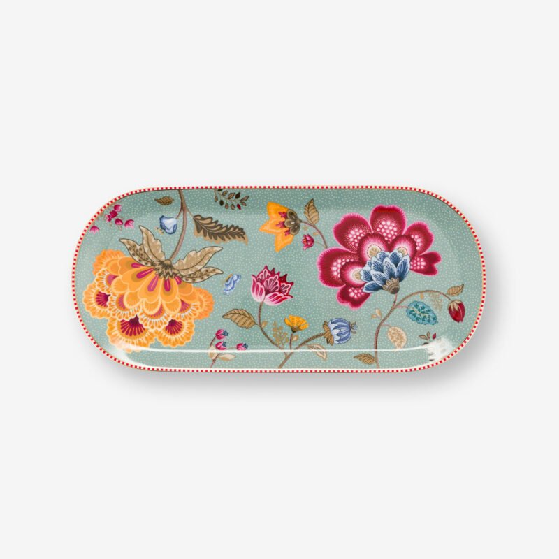 Pip Studio Fantasy Blooming Tales Mavi Porselen Servis Tabağı 33 Cm