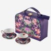Chiara Alessi Flower Garden Mavi Porselen Kahve Fincan Seti 90 Ml