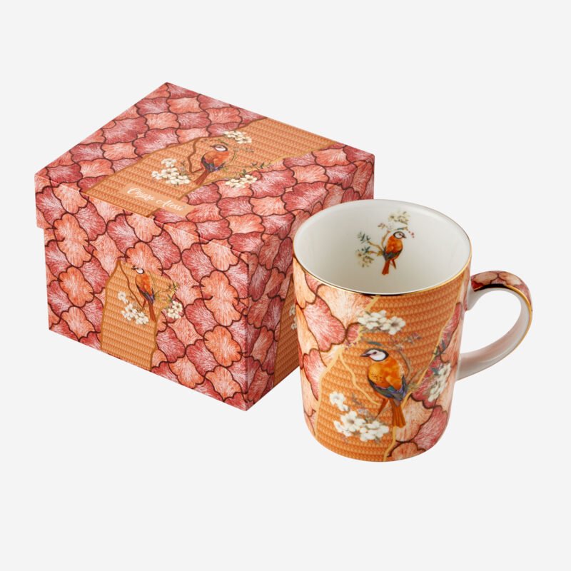 Chiara Alessi Golden Serenade Turuncu Porselen Kupa 330 Ml