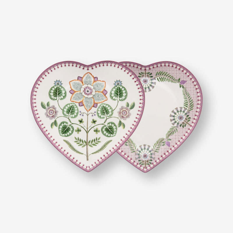 Pip Studio Lily & Lotus Mor Porselen Servis Tabağı 21,5 Cm