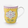 Pip Studio Lily & Lotus Sarı Çiçekli Porselen Kupa 145 Ml