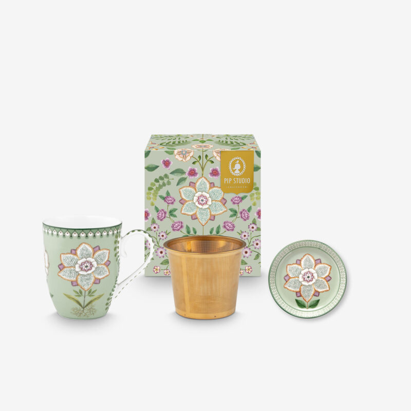 Pip Studio Lily & Lotus Yeşil Porselen Çay Seti 350 Ml