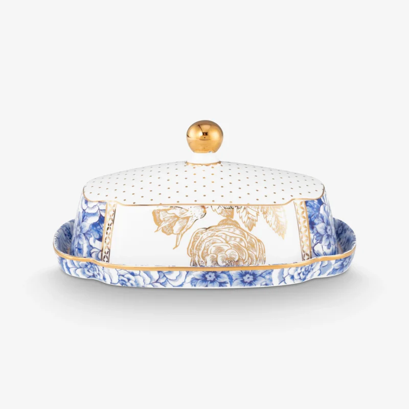 Pip Studio Royal Beyaz Porselen Tereyağlık 19 Cm