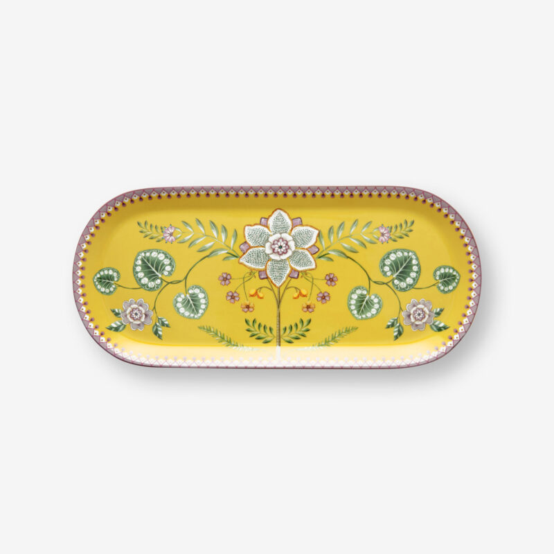 Pip Studio Lily & Lotus Sarı Porselen Servis Tabağı 33 Cm