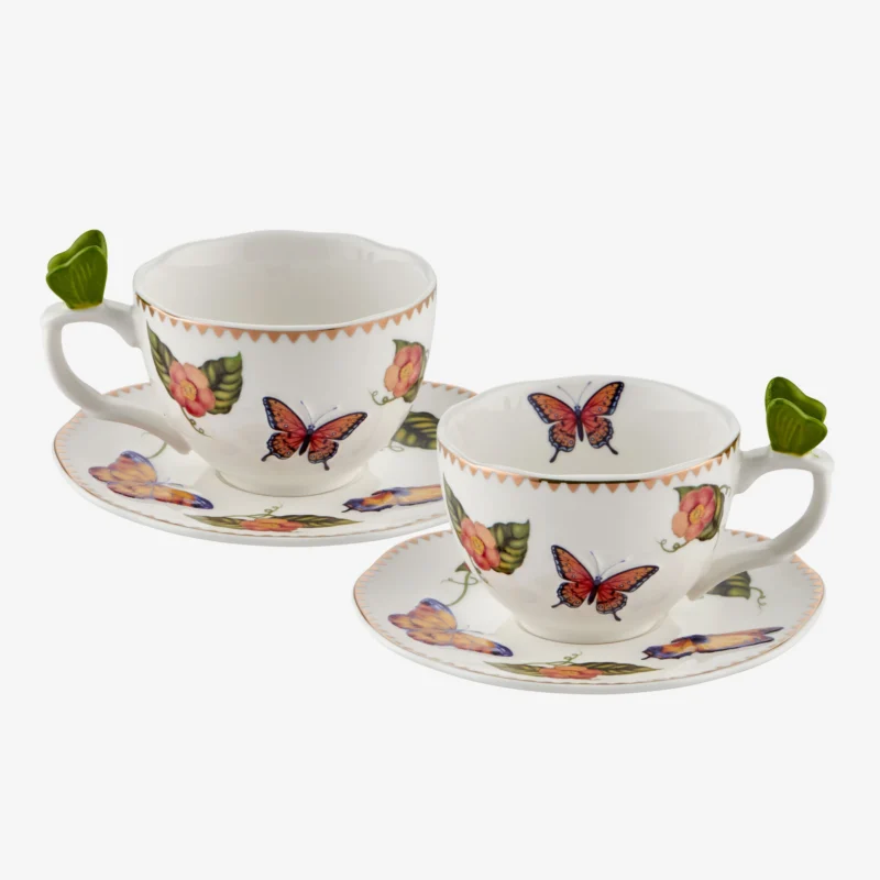 Chiara Alessi Butterfly Yeşil Porselen Kahve Fincan Seti 120 Ml