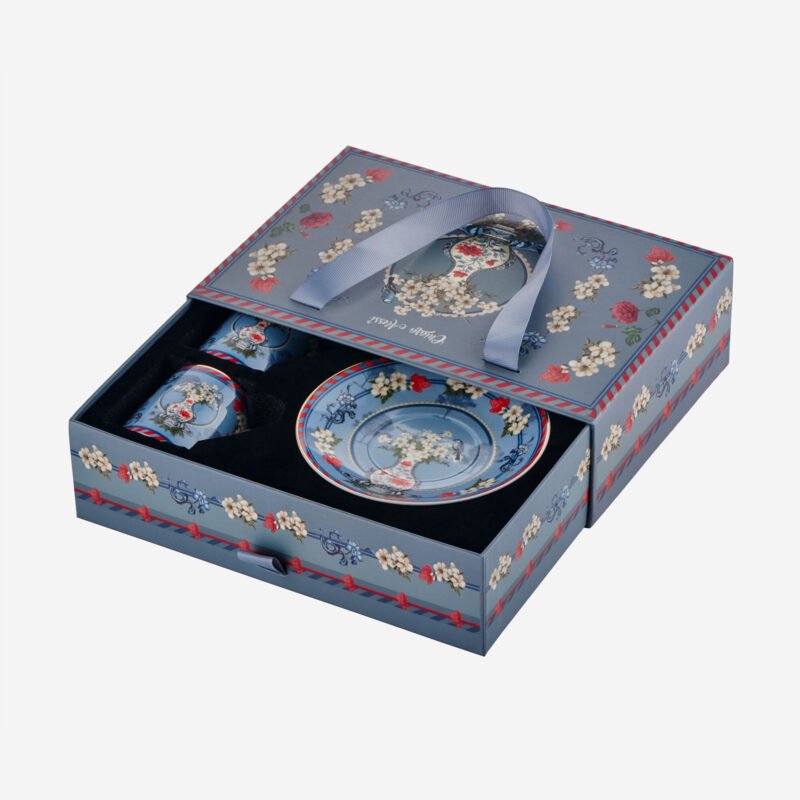 Chiara Alessi Fiori Di Primavera Mavi Porselen Kahve Fincan Seti 100 Ml