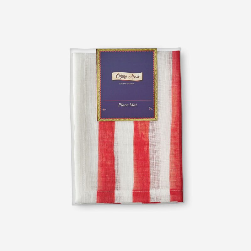Chiara Alessi Cote D Azur Kırmızı Polyester Amerikan Servis 35x50 Cm