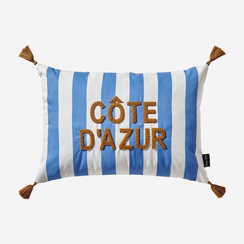 Chiara Alessi Cote D Azur Mavi Polyester Dekoratif Yastık 35x50 Cm