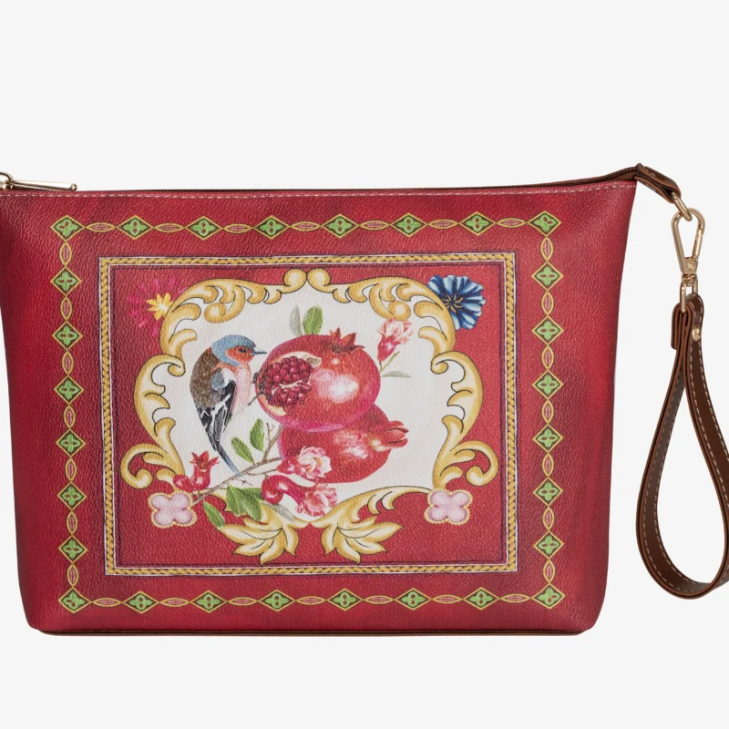 Chiara Alessi Kırmızı Vegan Deri Clutch & Portföy Çanta