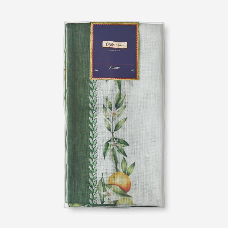 Chiara Alessi Carpe Diem Yeşil Polyester Runner 50x150 Cm
