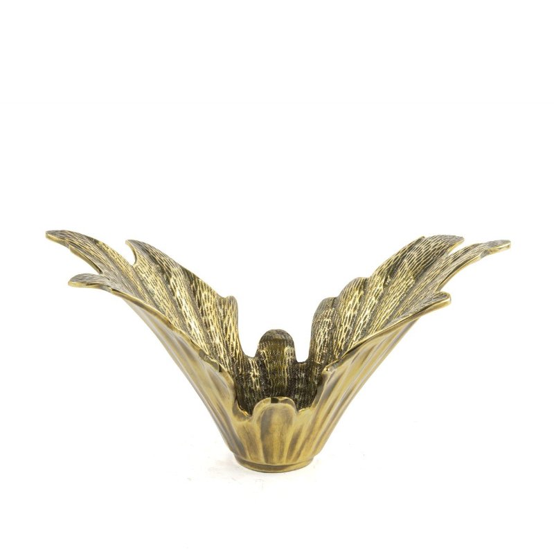 Antik Gold Dalga Dek Obje 18x35x18cm