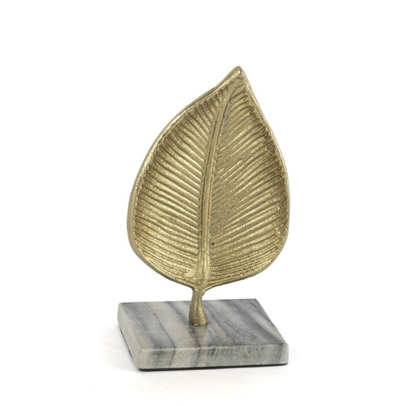 Mermer Ayaklı Gold Yaprak 20x11cm