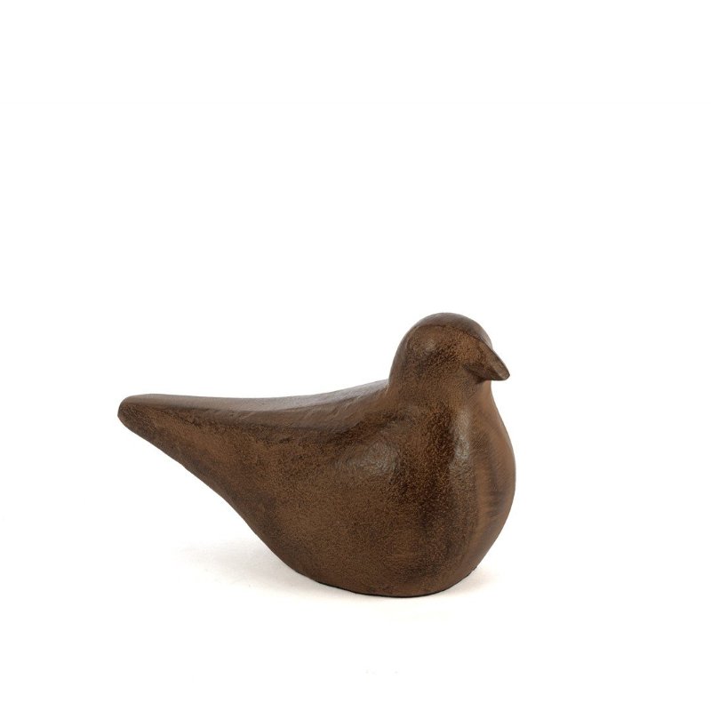 Koyu Ahşap Kuş Dek Obje 24x15cm