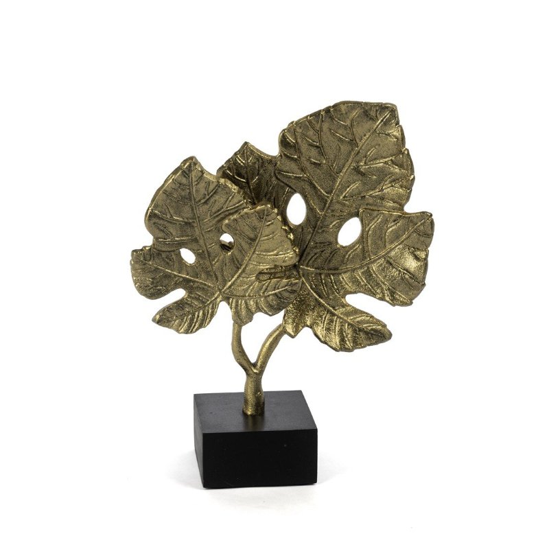 Mermer Ayaklı Gold 2li Yaprak 34x27cm