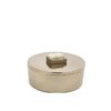 Bronz Traverten Mermer Kapaklı Kutu 15x8cm