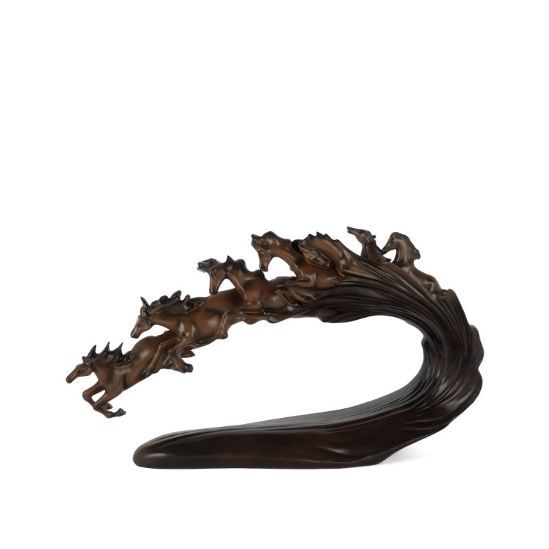 Acı Kahve Koşan Atlar Obje 40x23cm