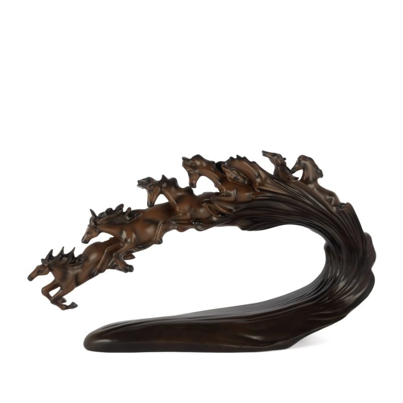 Acı Kahve Koşan Atlar Obje 57x33cm