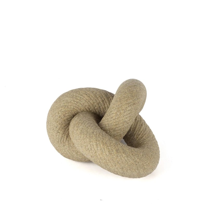 Krem Düğüm Obje 23x14cm