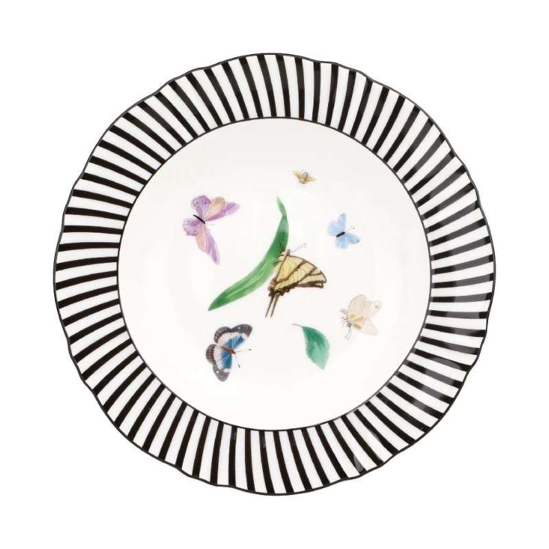 Tea Delight Kaleidoscope 22 cm Çizgili Çorba Tabağı