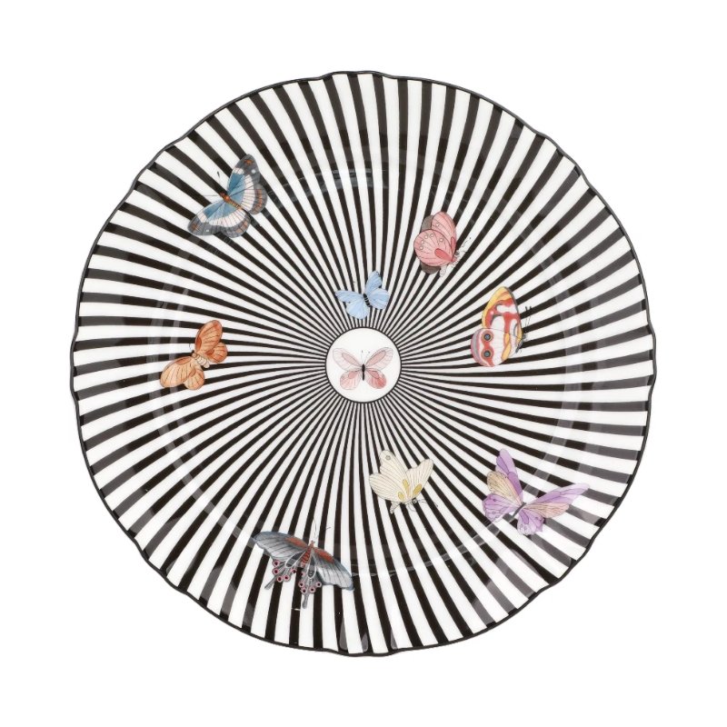 Tea Delight Kaleidoscope 22 cm Çizgili Kahvaltı Tabağı