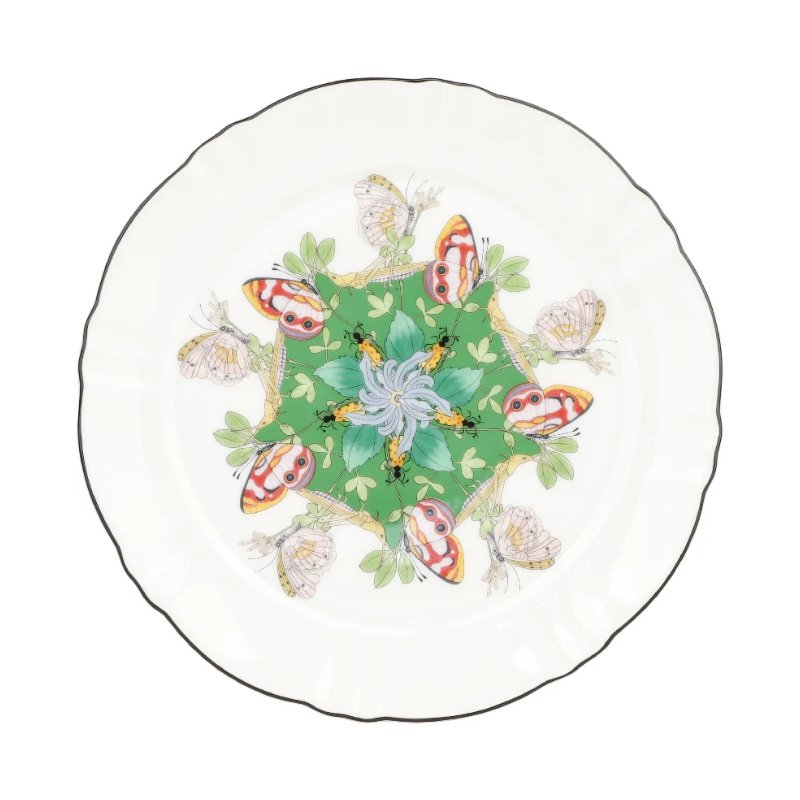 Tea Delight Kaleidoscope 22 cm Yeşil Kahvaltı Tabağı