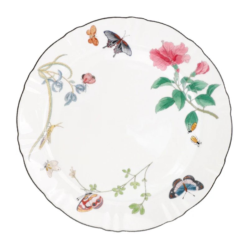 Tea Delight Kaleidoscope 27 cm Çiçek ve Kelebek Desenli Yemek Tabağı