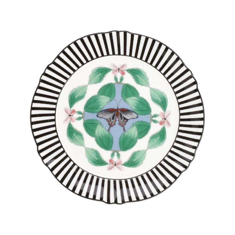 Tea Delight Kaleidoscope 18,5 cm Yaprak Desenli Tatlı Tabağı