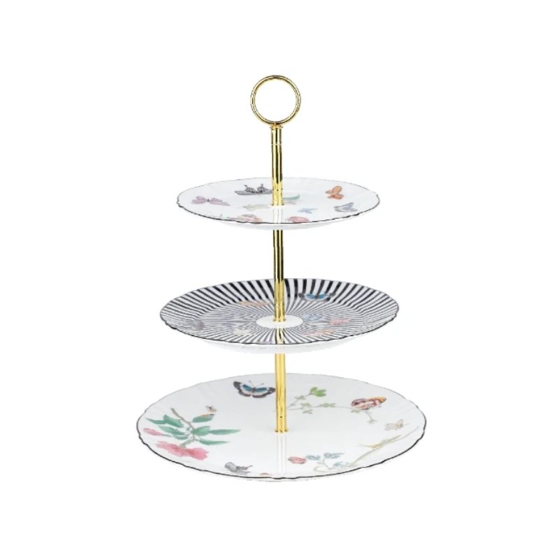 Tea Delight Kaleidoscope 3 Katlı Pasta Servis Standı