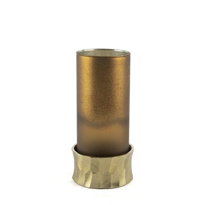 Bronz gold Alüminyum Dekoratif Mumluk 12x31