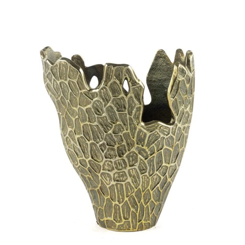 Antik Gold Dokulu Vazo 14x23x28cm