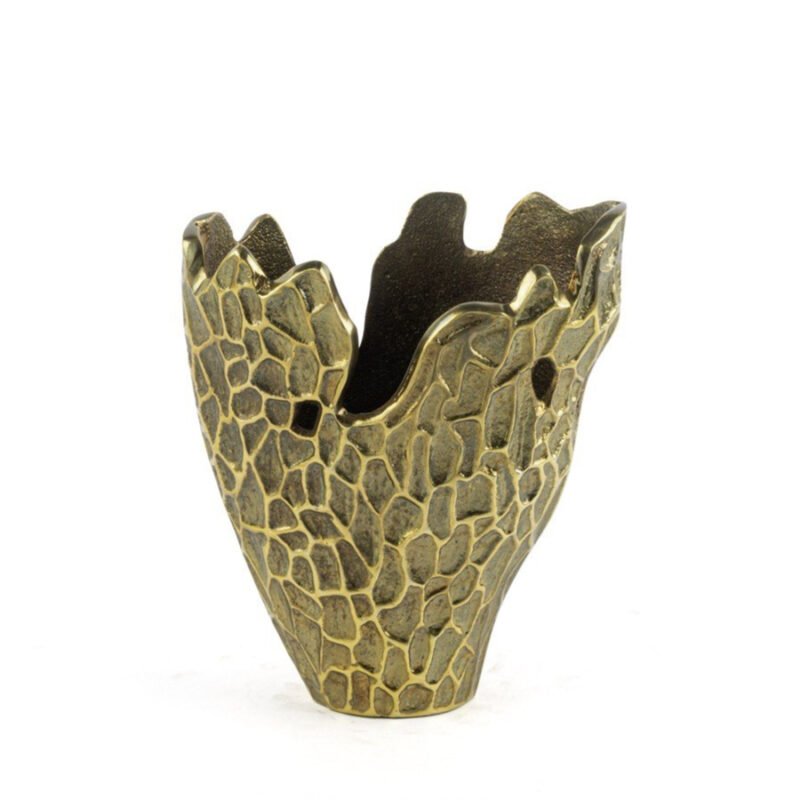 Antik Gold Dokulu Vazo 11x19x23cm