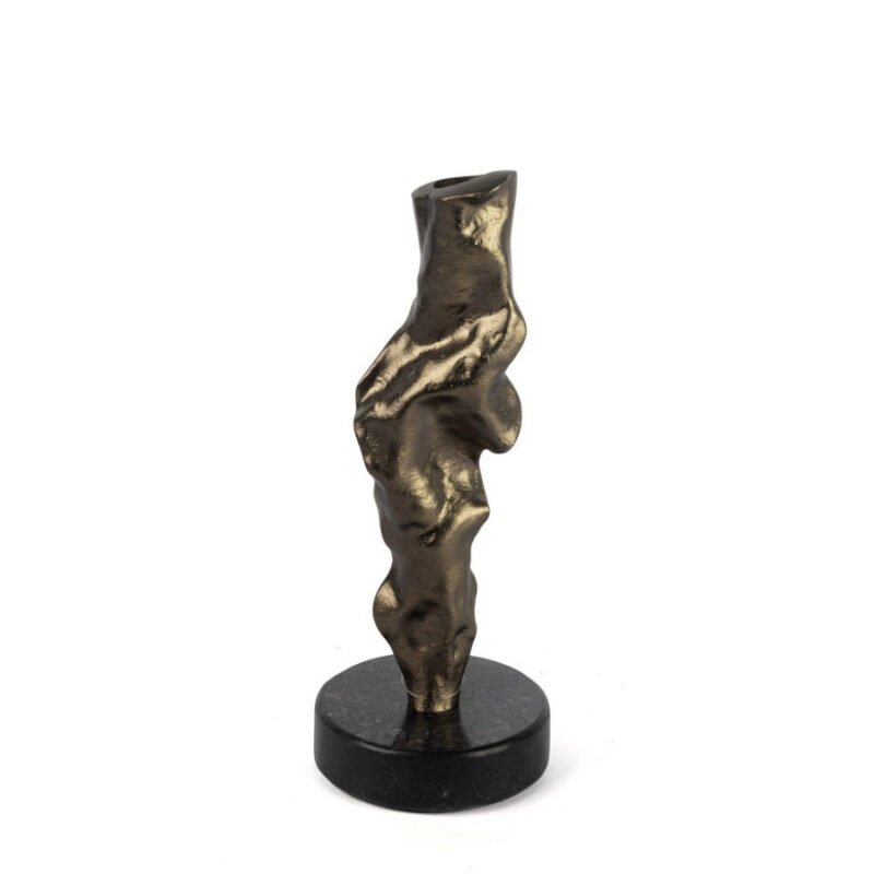 Bronz Siyah Granit Mumluk 24x10cm