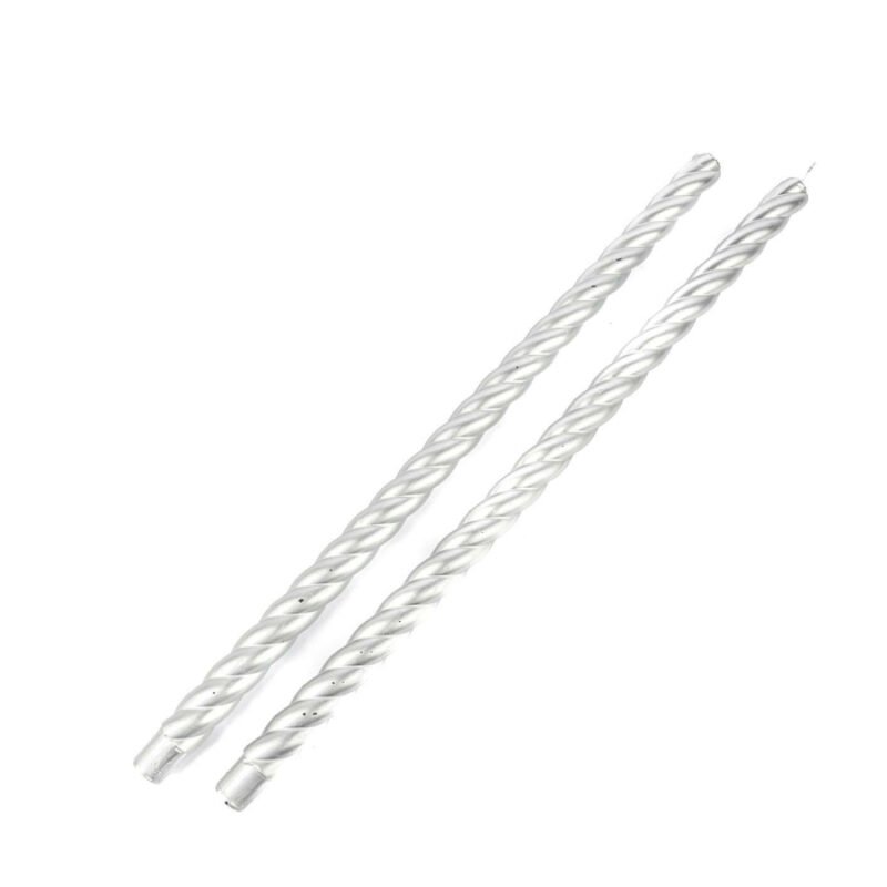 Silver İnce 2li Mum 48cm