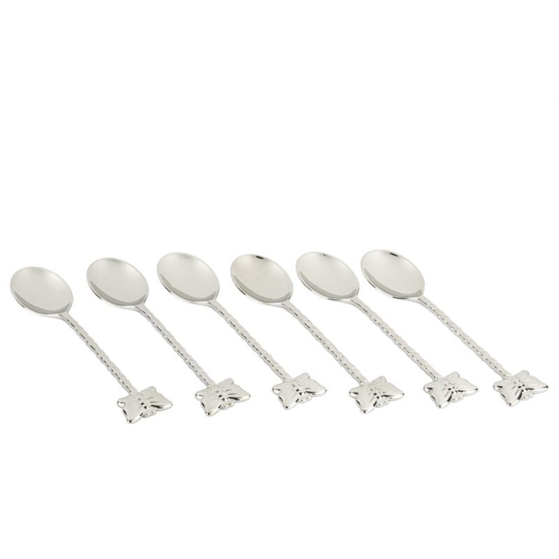 Silver 6lı Kelebek Figürlü Çay Kaşığı