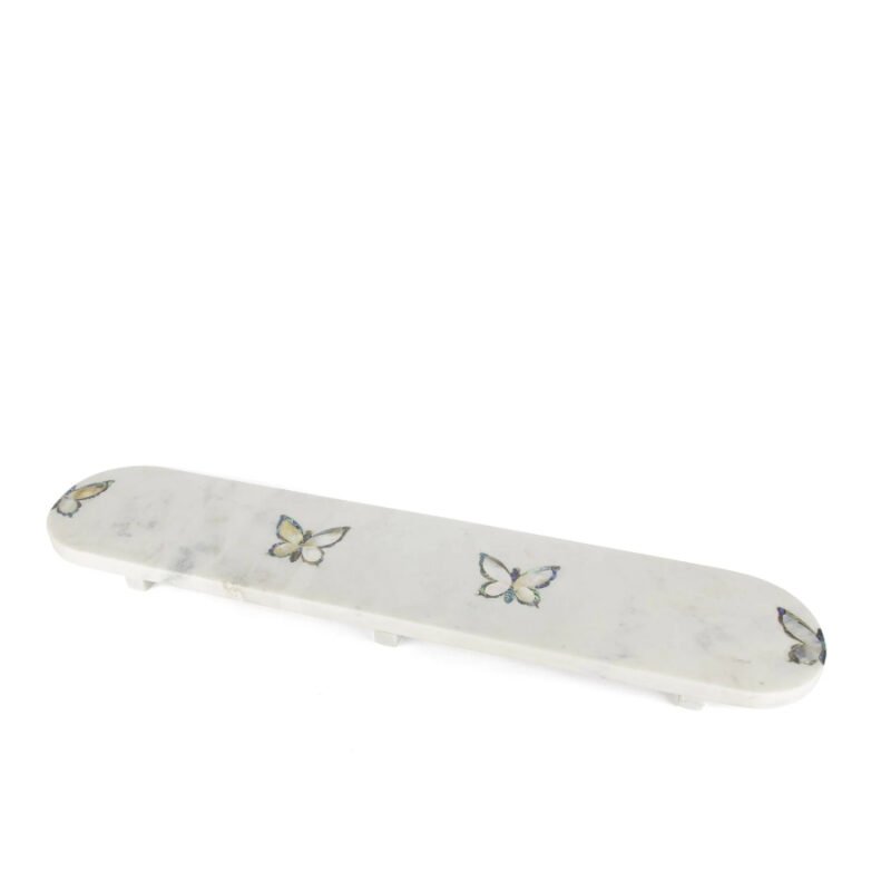 Sedef Kelebekli Mermer Sunumluk 76x15x4cm