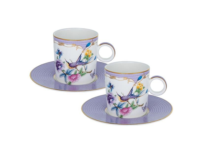 Tea Delight Papillons Purple 2li Kahve Fincanı Seti