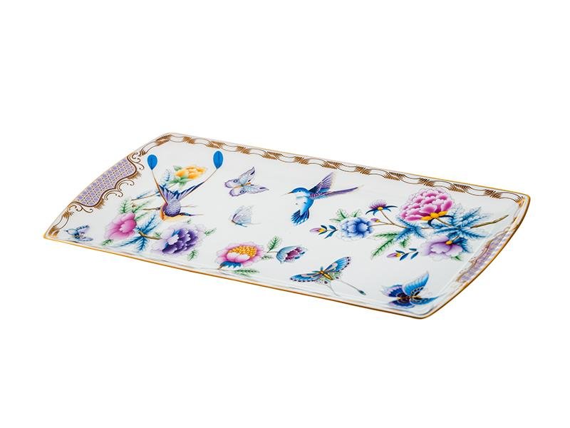 Tea Delight Papillons Purple Küçük Kayık Tabak 25 cm